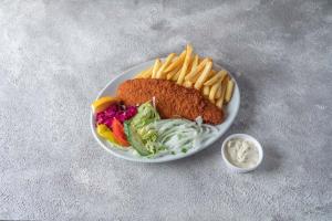 Fish (Cod) and Chips with Salad